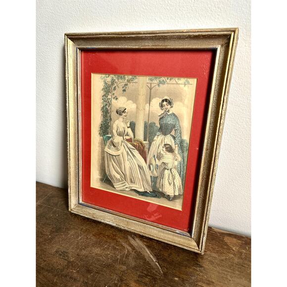 19th Century Framed Print, Matted and Framed | Cottagecore | Colonial - Picture 1 of 4